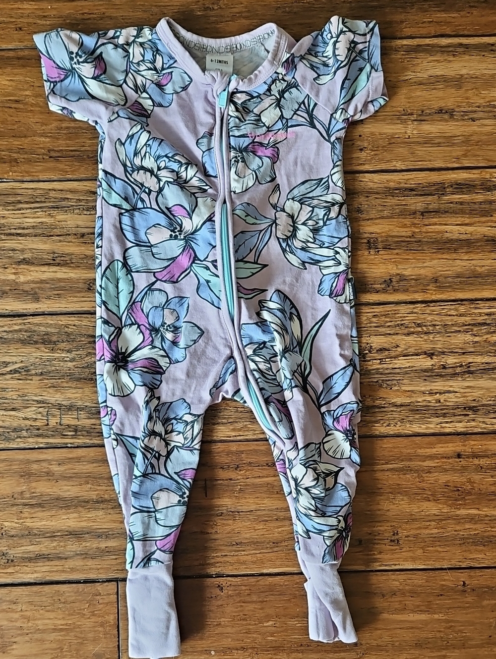 Bonds Floral Short Sleeve Wondersuit 6-12mo